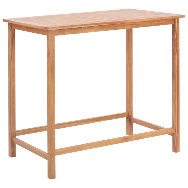 Tavolo da Bar per Esterni 120x65x110 cm Massello di Teak