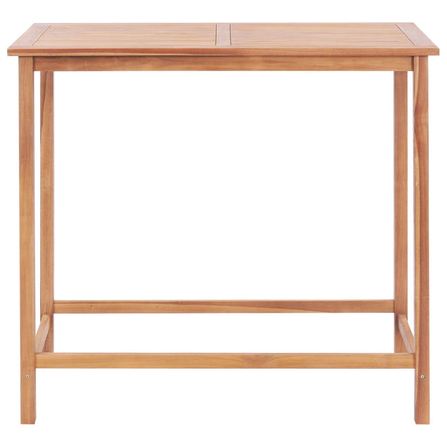 Tavolo da Bar per Esterni 120x65x110 cm Massello di Teak