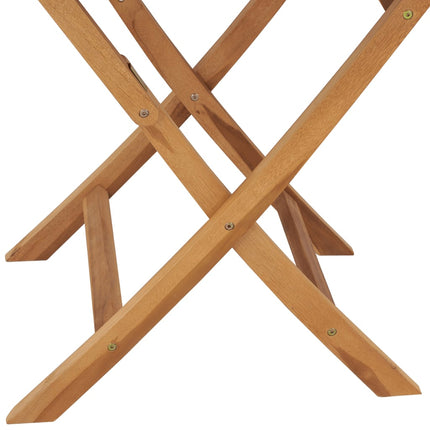 Tavolo da Giardino Pieghevole 85x76cm in Legno Massello di Teak