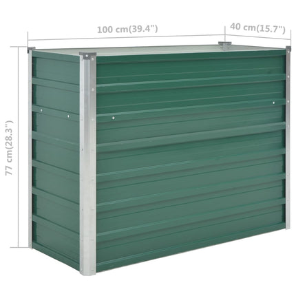 Letto Rialzato Giardino in Acciaio Zincato 100x40x77 cm Verde