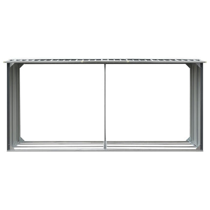Capannone da Giardino in Acciaio Zincato 330x92x153cm Grigio