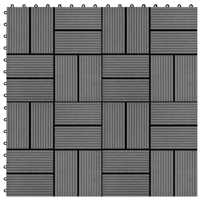 Piastrelle per Decking in WPC 11 pz 30x30cm 1 mq Grigio