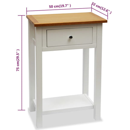 Tavolino da Salotto 50x32x75 cm in Massello di Rovere