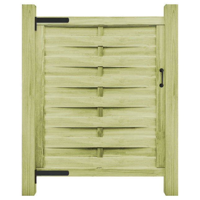 Cancello da Giardino Legno di Pino Impregnato 100x125 cm Verde