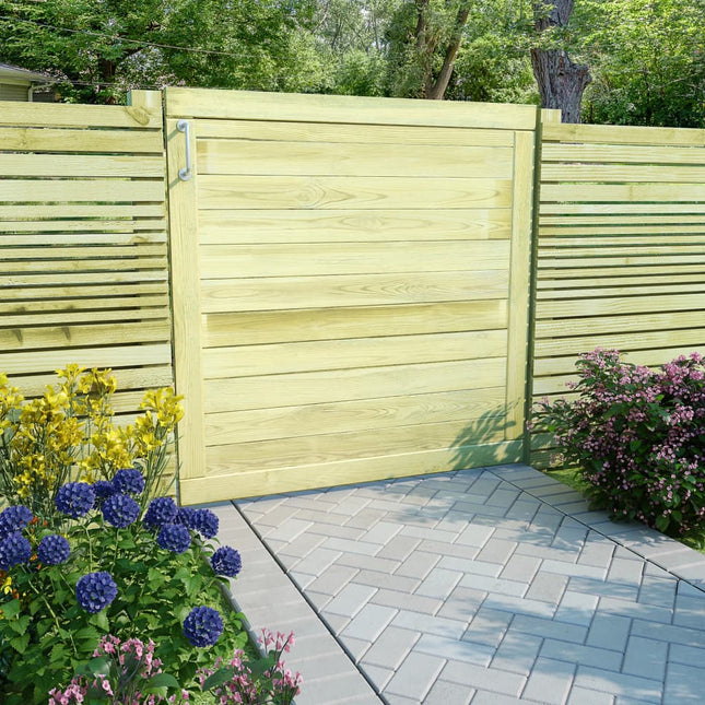 Cancello da Giardino in Legno di Pino Impregnato 100x100 cm