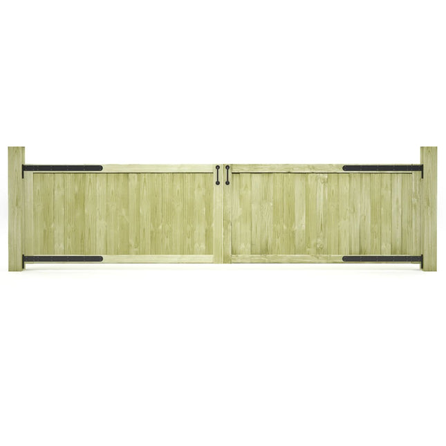 Cancelli da Giardino 2 pz in Legno di Pino Impregnato 300x75 cm