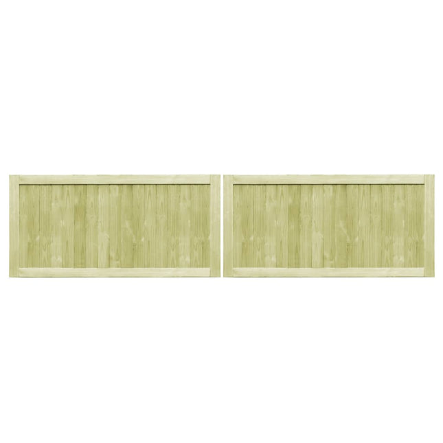 Cancelli da Giardino 2 pz in Legno di Pino Impregnato 300x75 cm