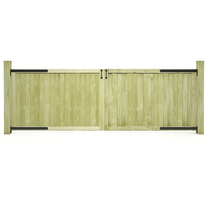 Cancelli da Giardino 2 pz in Legno di Pino Impregnato 300x100cm