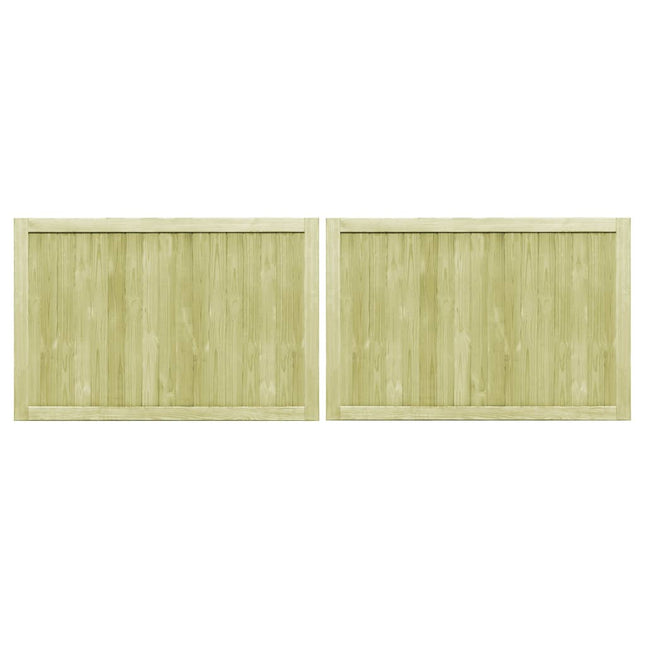 Cancelli da Giardino 2 pz in Legno di Pino Impregnato 300x100cm