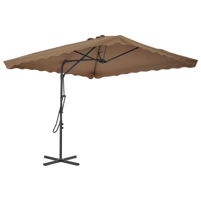 Ombrellone da Esterni con Palo in Acciaio 250x250cm Tortora