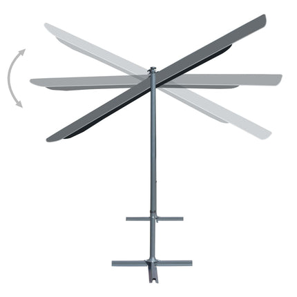 Gazebo con Tetto Retrattile Inclinabile 350x253x196cm Antracite