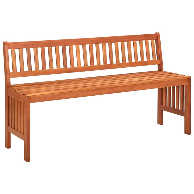 Panchina da Giardino 137 cm in Legno Massello di Eucalipto