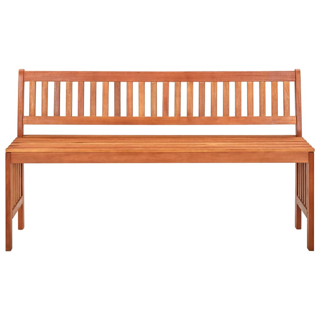 Panchina da Giardino 137 cm in Legno Massello di Eucalipto