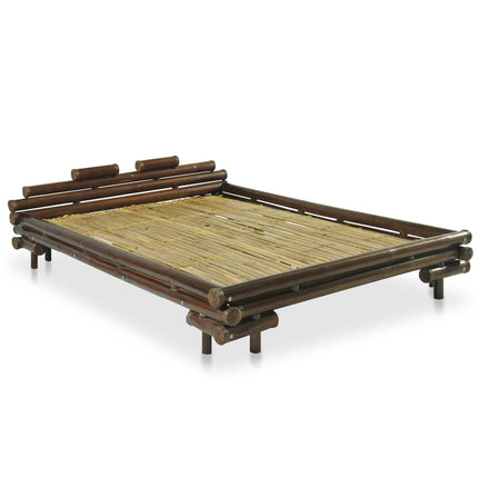 Giroletto senza Materasso Marrone Scuro Bambù 140x200 cm