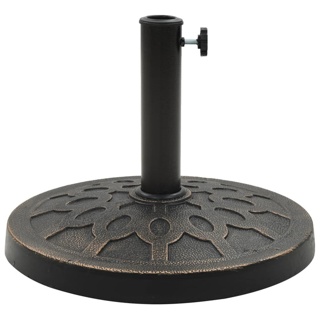 Base per Parasole Rotonda in Poliresina 13 kg Bronzo
