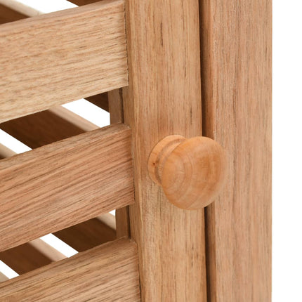 Armadietto da Bagno in Legno Massello di Noce 39,5x35,5x86 cm