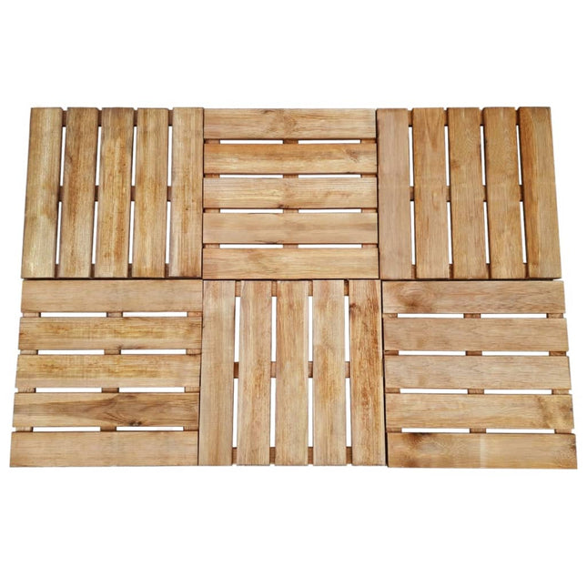 Piastrelle per Esterni 6 pz 50x50 cm in Legno Marrone