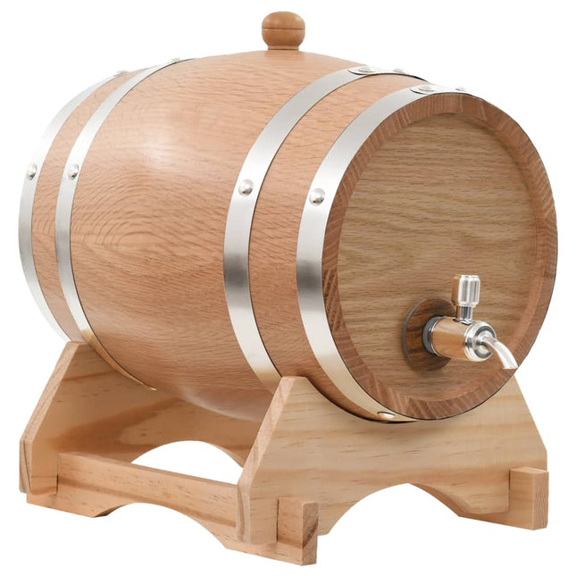 Barilotto di vino con Spina in Legno Massello di Rovere 6 L