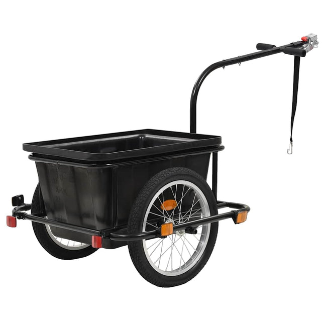 Rimorchio Bicicletta Nero 50 L