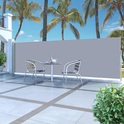 Tenda da Sole Laterale Retrattile 160 x 500 cm Grigia