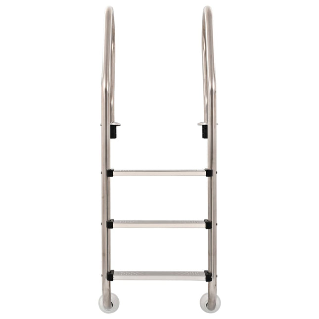 Scaletta per Piscina 3 Gradini in Acciaio Inox 304 120 cm