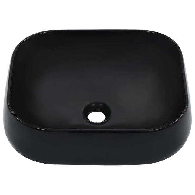 Lavandino 44,5x39,5x14,5 cm in Ceramica Nero