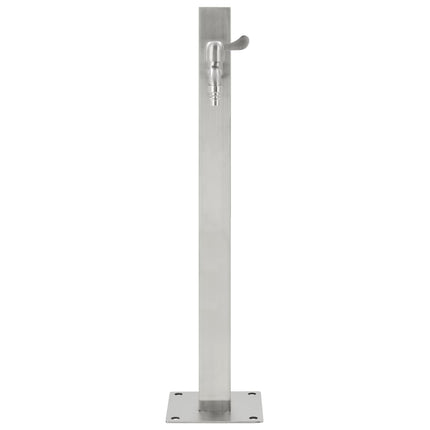 Fontanella a Colonna in Acciaio Inossidabile Quadrata 65 cm
