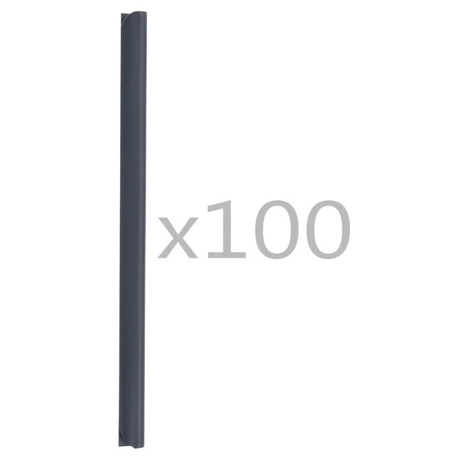 Clip per Strisce Recinzioni 100 pz in PVC Antracite
