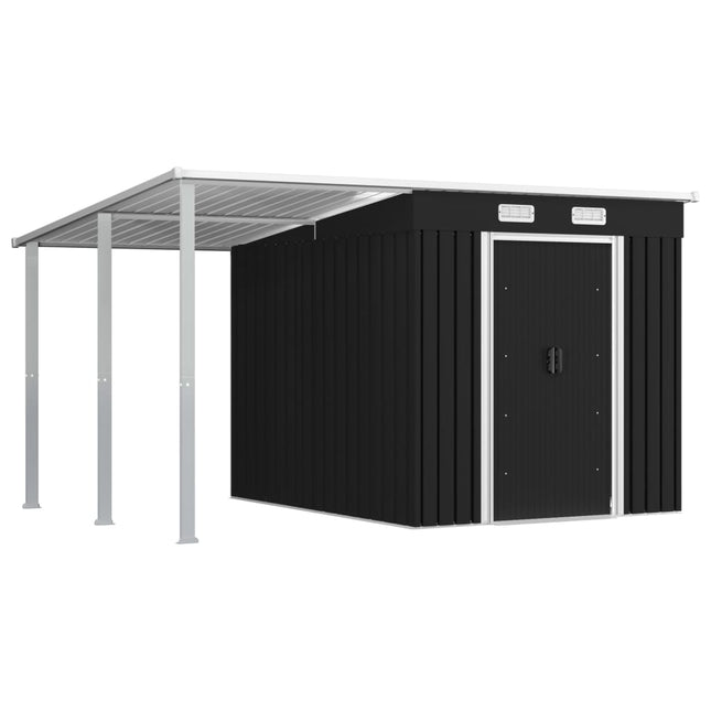 Capanno da Giardino con Tetto Antracite 346x236x181 cm Acciaio