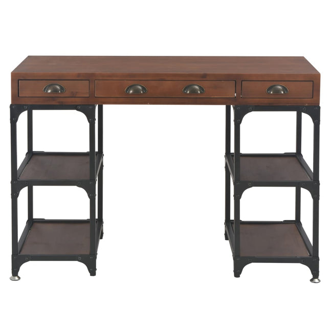 Scrivania con 3 Cassetti 110x50x78 cm Legno Massello di Abete