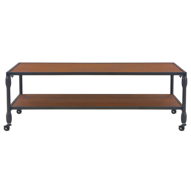 Tavolino da Salotto con Mensola 120x60x40 cm in Legno di Abete