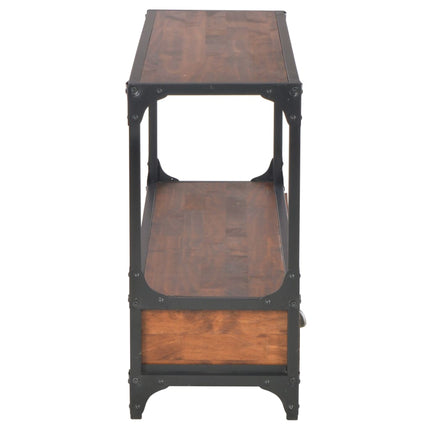 Mobile TV con 3 Cassetti 120x30x60 cm in Legno Massello di Pino