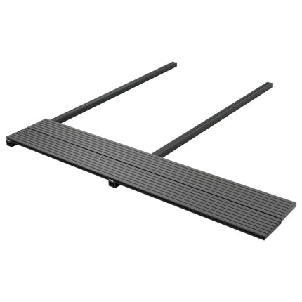 Pavimento per Esterni in WPC Pieno Accessori 20 mÂ² 2,2 m Grigio
