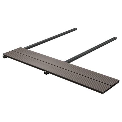 Pavimento Esterni in WPC Cavo Accessori 30m² 2,2m Marrone Scuro