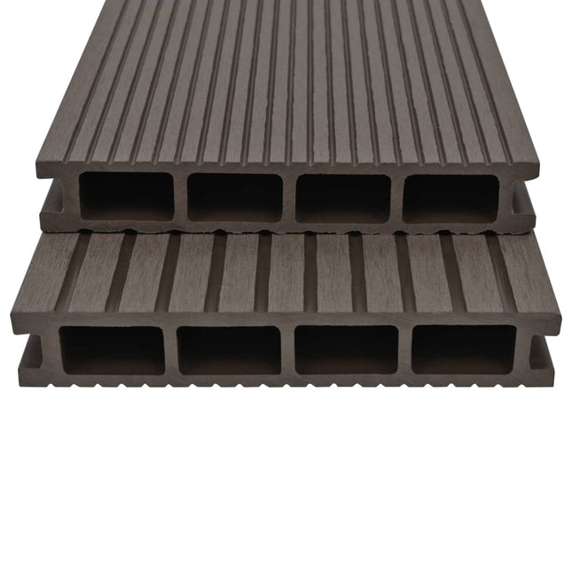 Pavimento Esterni in WPC Cavo Accessori 36m² 2,2m Marrone Scuro