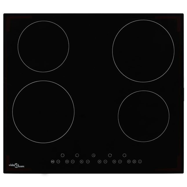 Piano Cottura in Ceramica con 4 Zone e Controlli Touch 6000 W