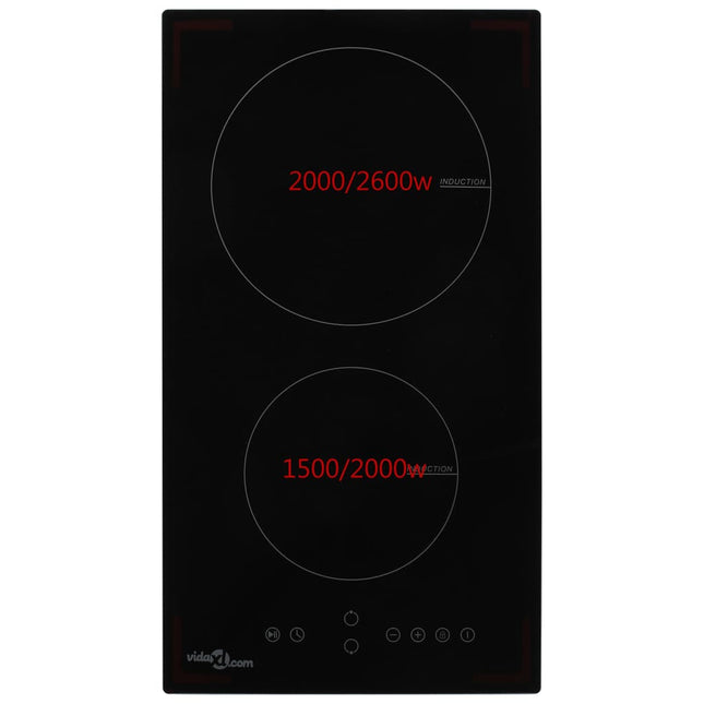 Piano Cottura a Induzione 2 Zone e Controlli Touch Vetro 3500 W