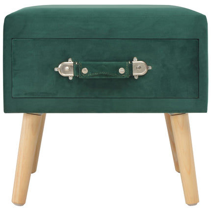 Comodino Verde 40x35x40 cm in Velluto