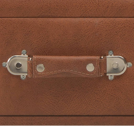 Tavolino da Salotto Marrone 80x40x46 cm in Similpelle