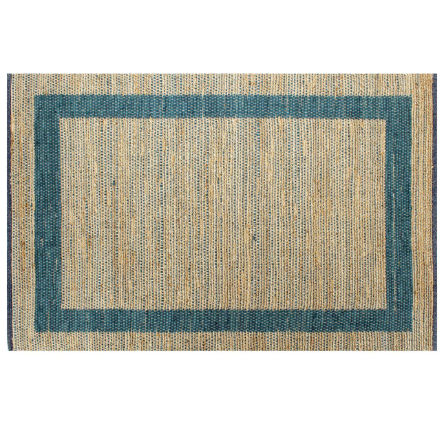 Tappeto Artigianale in Juta Blu 160x230 cm