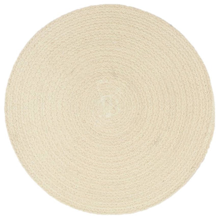 Tovagliette 6 pz Naturale Neutro 38 cm Rotonde in Cotone
