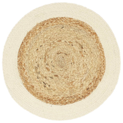 Tovagliette 4 pz Naturale Neutro 38 cm Rotonde in Juta e Cotone