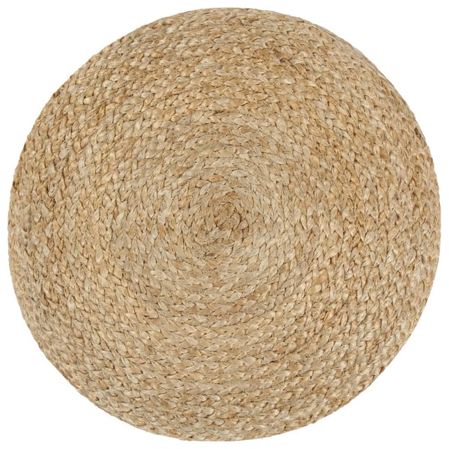 Pouf Lavorato a Mano Grigio 40x45 cm in Juta