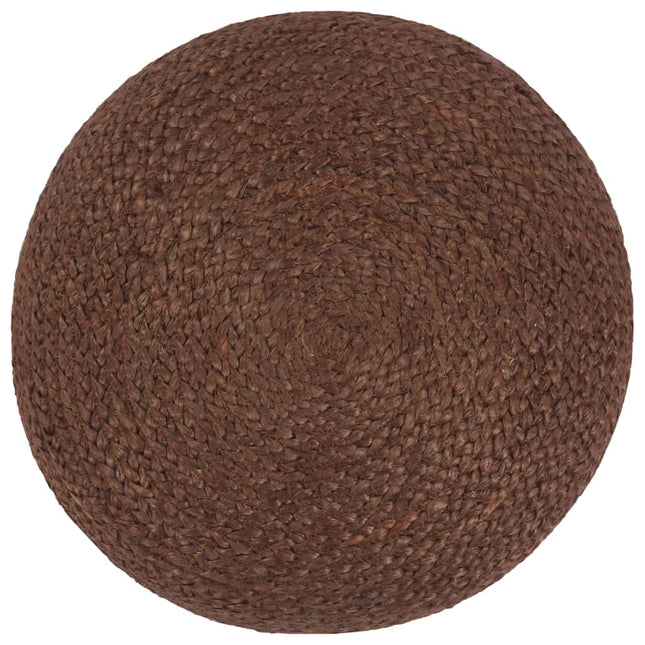 Pouf Lavorato a Mano 40x45 cm in Juta Marrone