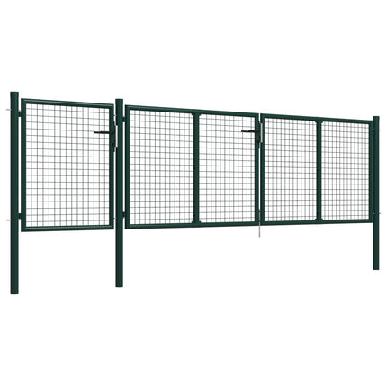 Cancello per Giardino in Acciaio 400x75 cm Verde