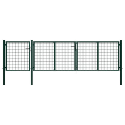 Cancello per Giardino in Acciaio 400x100cm Verde