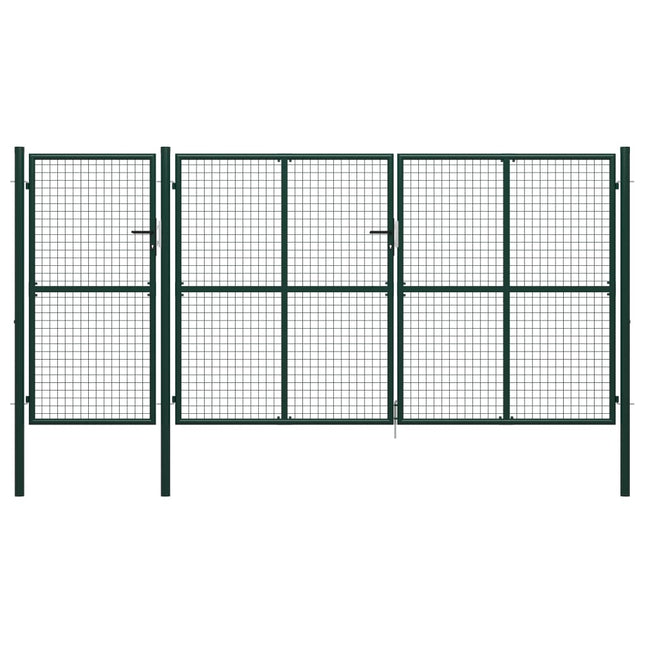 Cancello per Giardino in Acciaio 400x200 cm Verde