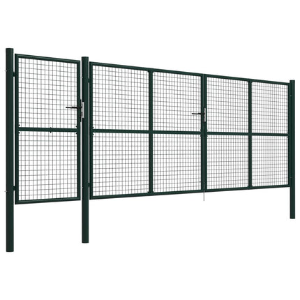 Cancello per Giardino in Acciaio 500x150 cm Verde