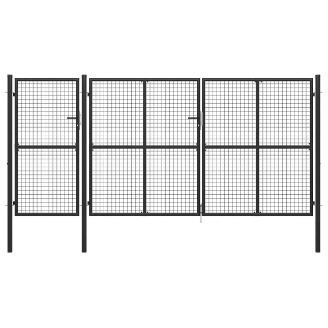 Cancello per Giardino in Acciaio 400x150 cm Antracite