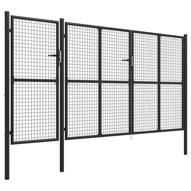 Cancello per Giardino in Acciaio 400x150 cm Antracite